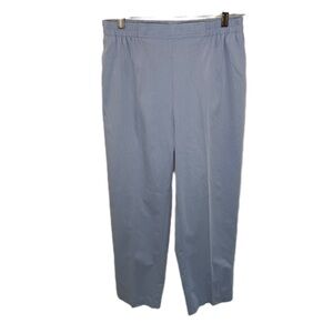 Vtg 80s Draper's & Damon's Stretchy Blue and White Pin-strip High Waisted Pants